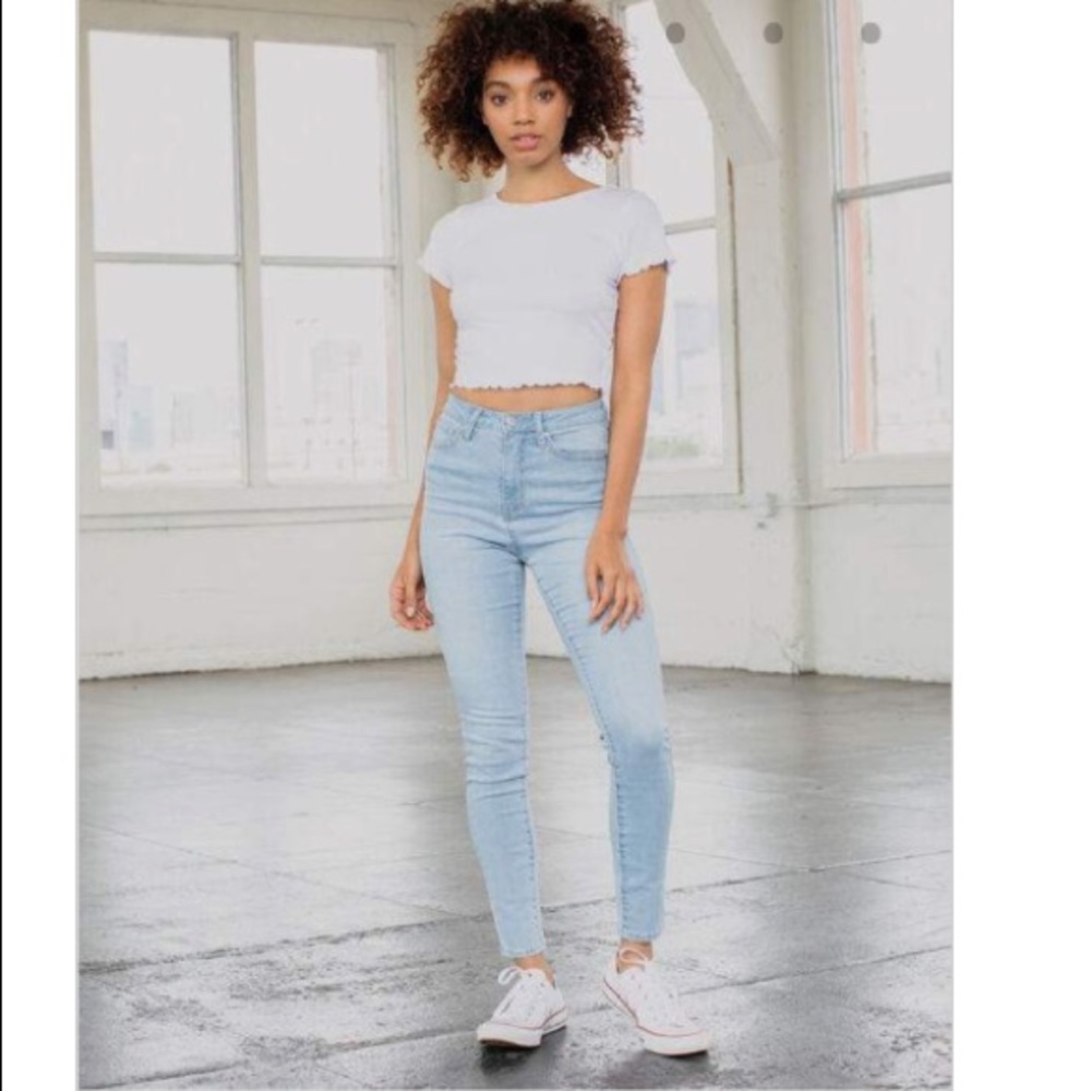 Tillys High Rise Light Wash Jeggings